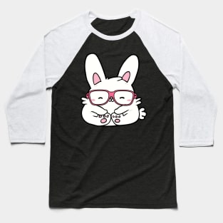 Bunny With Glasses Baseball T-Shirt